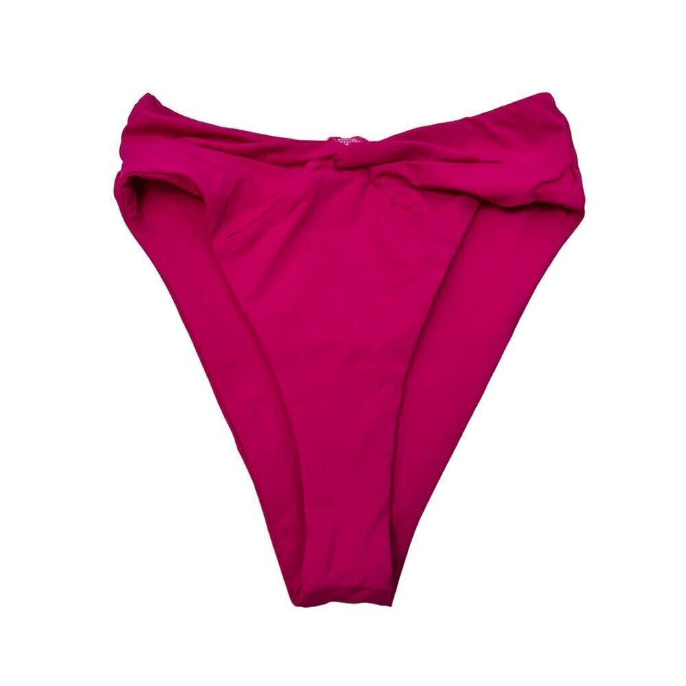L*Space Women's Nancy Lee Twist Waist Bikini Bottom Bitsy Cut Fuchsia XS New